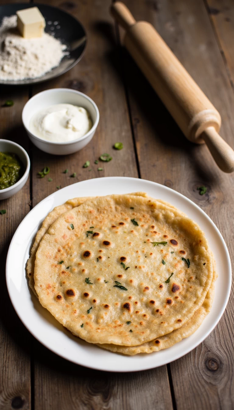 Paneer Paratha (low oxalate)