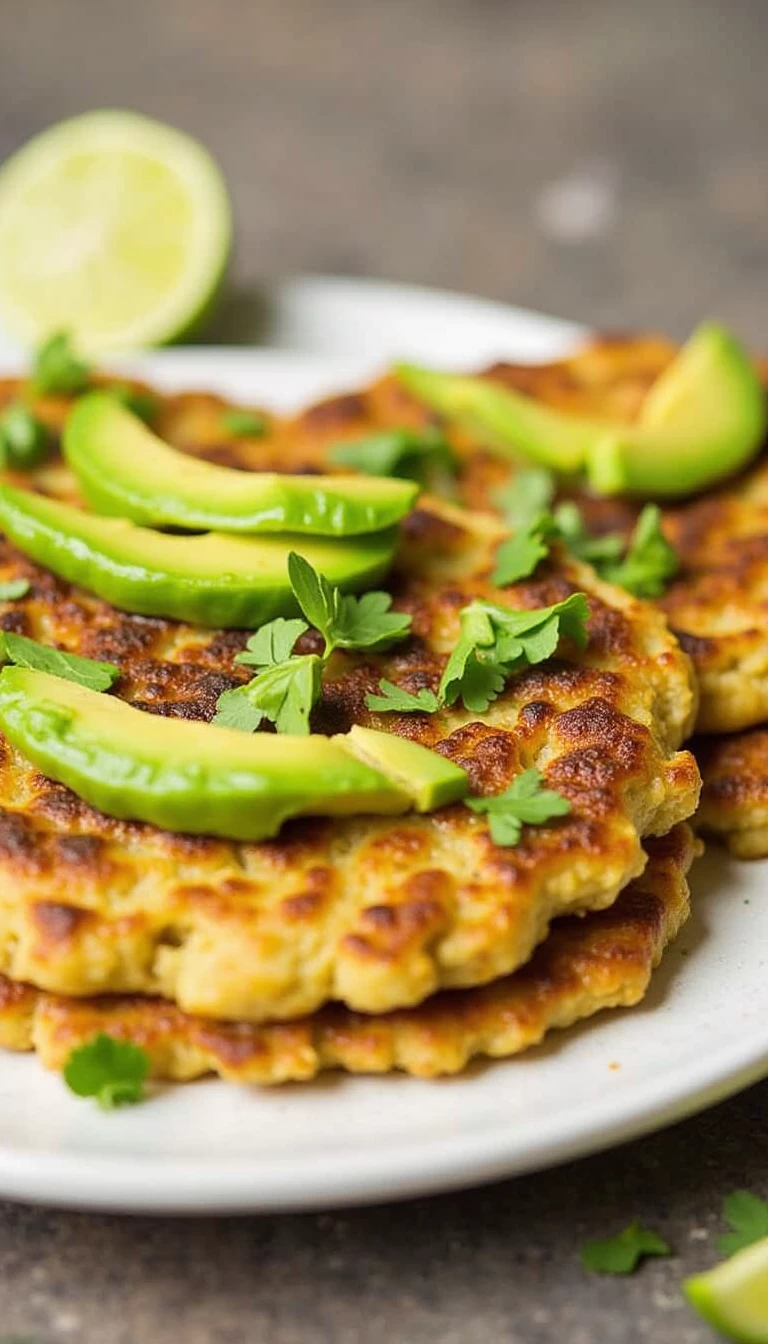Avocado Topped Moong Dal Chilla
