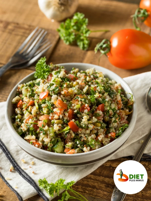 Quinoa Salad with Egg and French beans