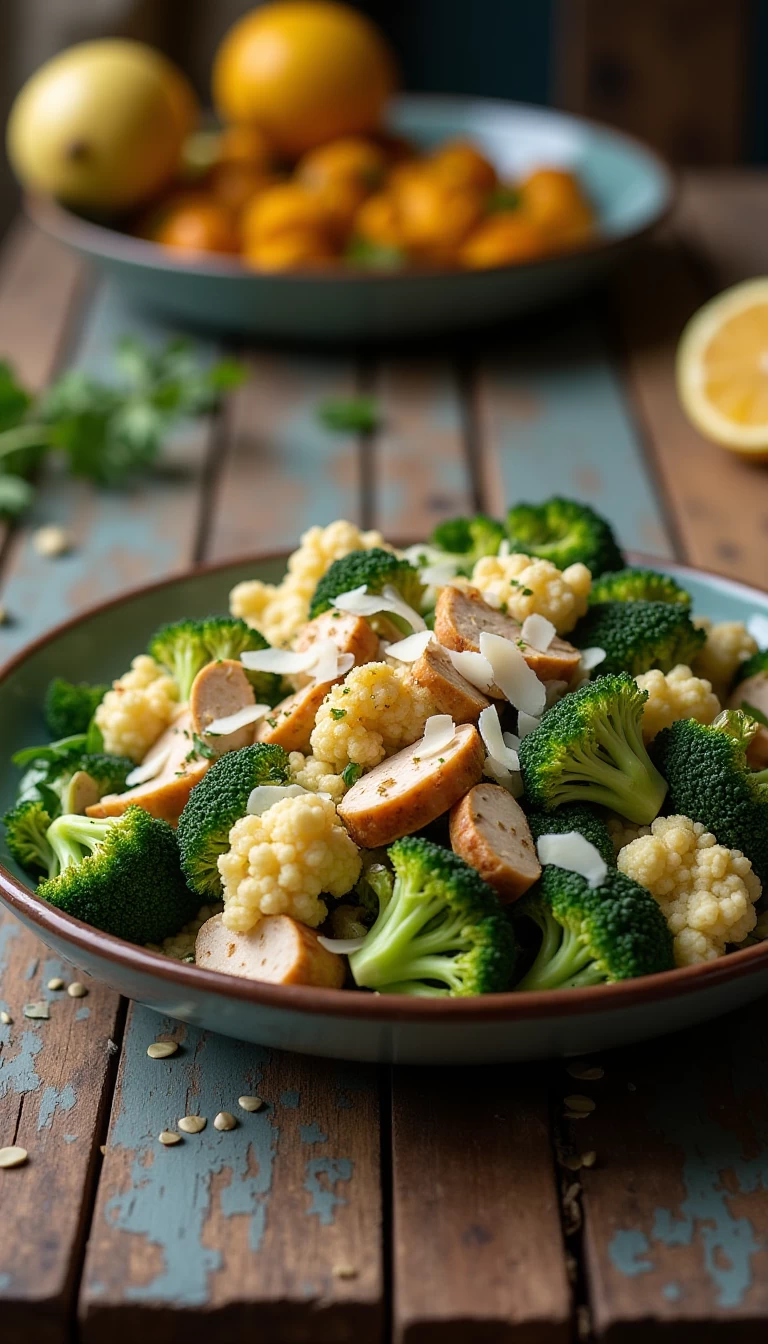 Chicken Broccoli-Cauliflower Salad