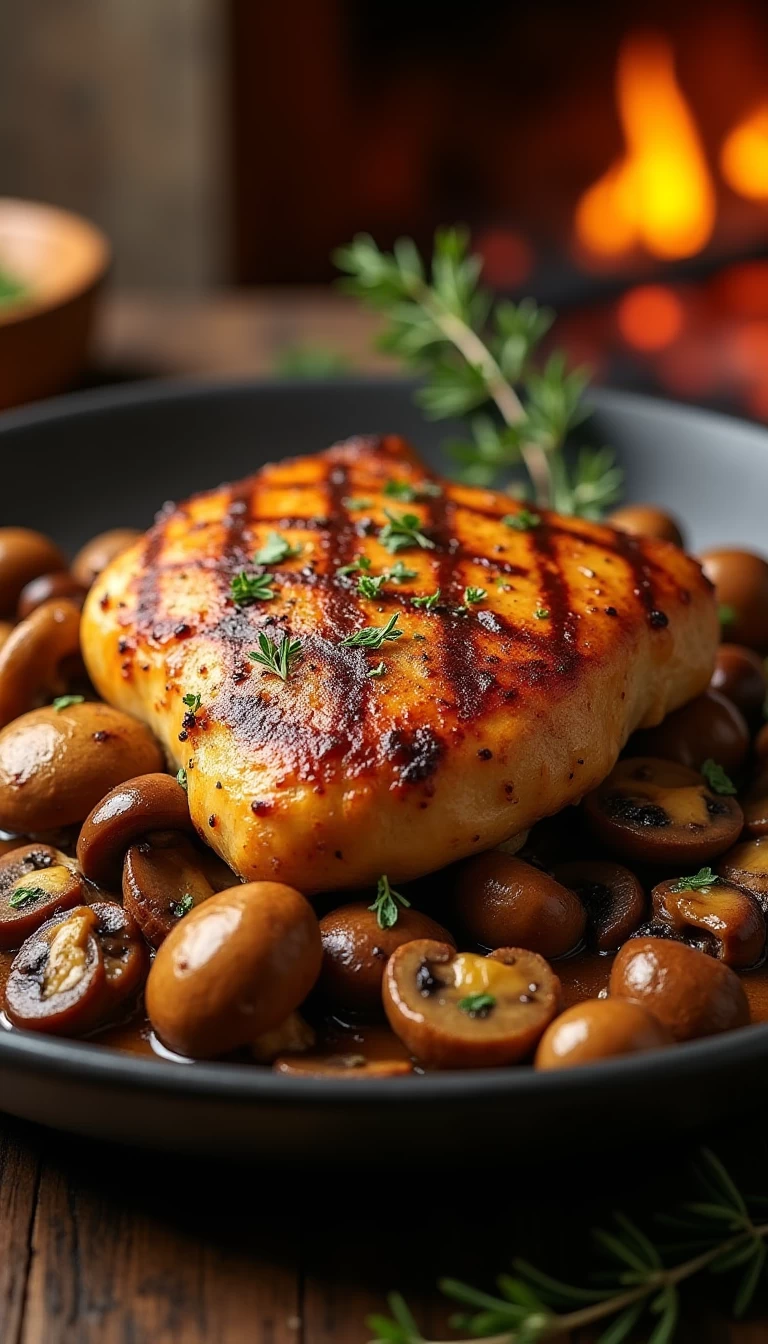 Grilled Chicken & Mushroom Mix