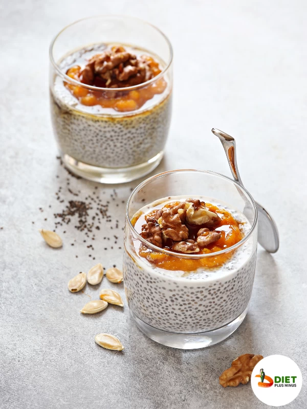 Chia seeds fruit n nut pudding