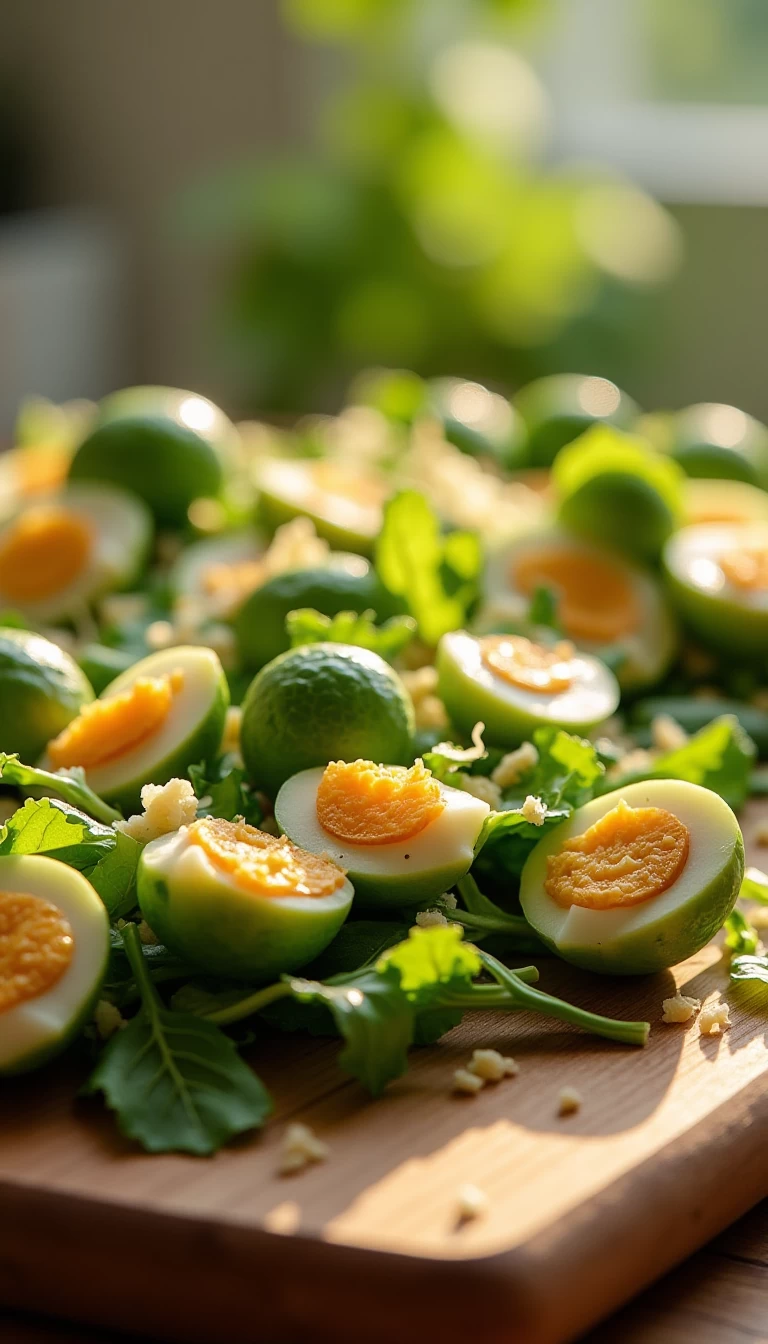 Egg Brussels Sprouts Salad
