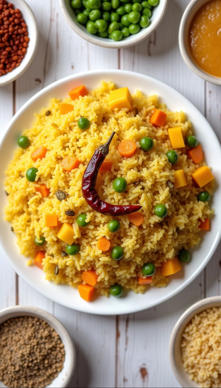 Khichdi 1 (Brown Rice, Moong Dal, Peas, Beans, Carrot)