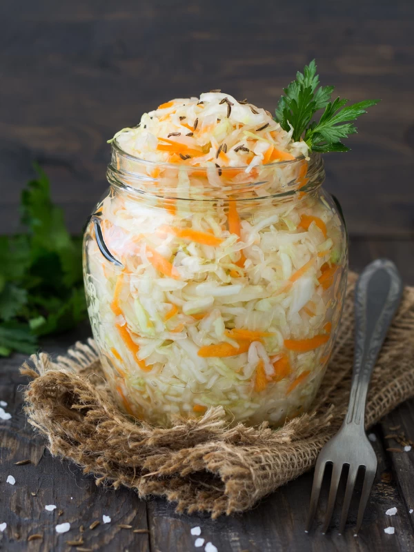 Cabbage, Radish & Carrot Salad with Mustard Tempering