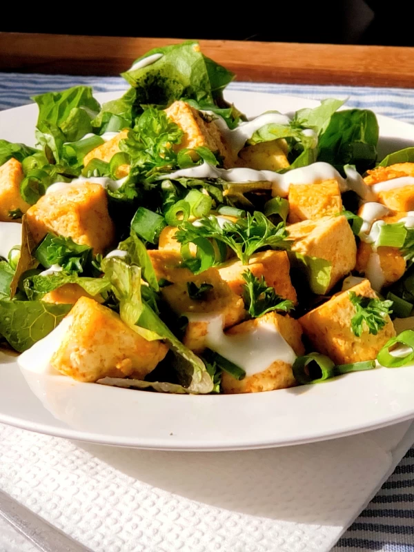 Tofu Spinach Salad