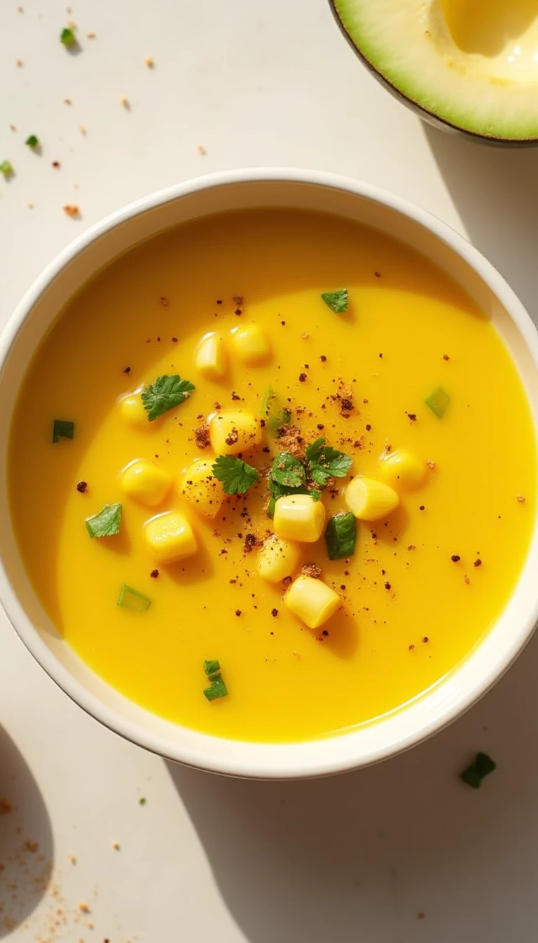 Masala Corn Capsicum Soup