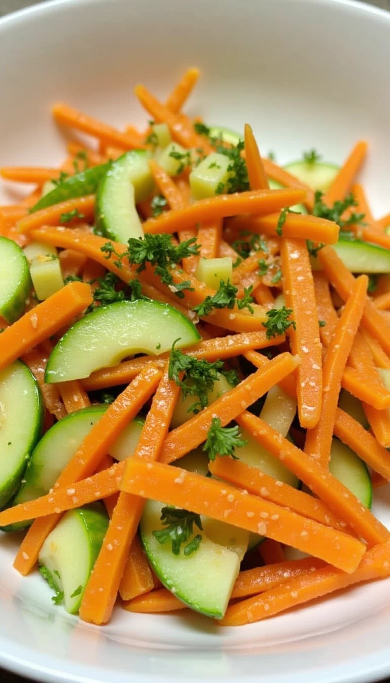 Carrot, Cucumber & Coriander Salad