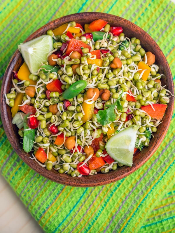 Carrot Moong sprouts Salad