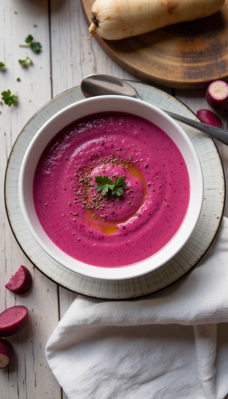 Beetroot Parsnip Soup