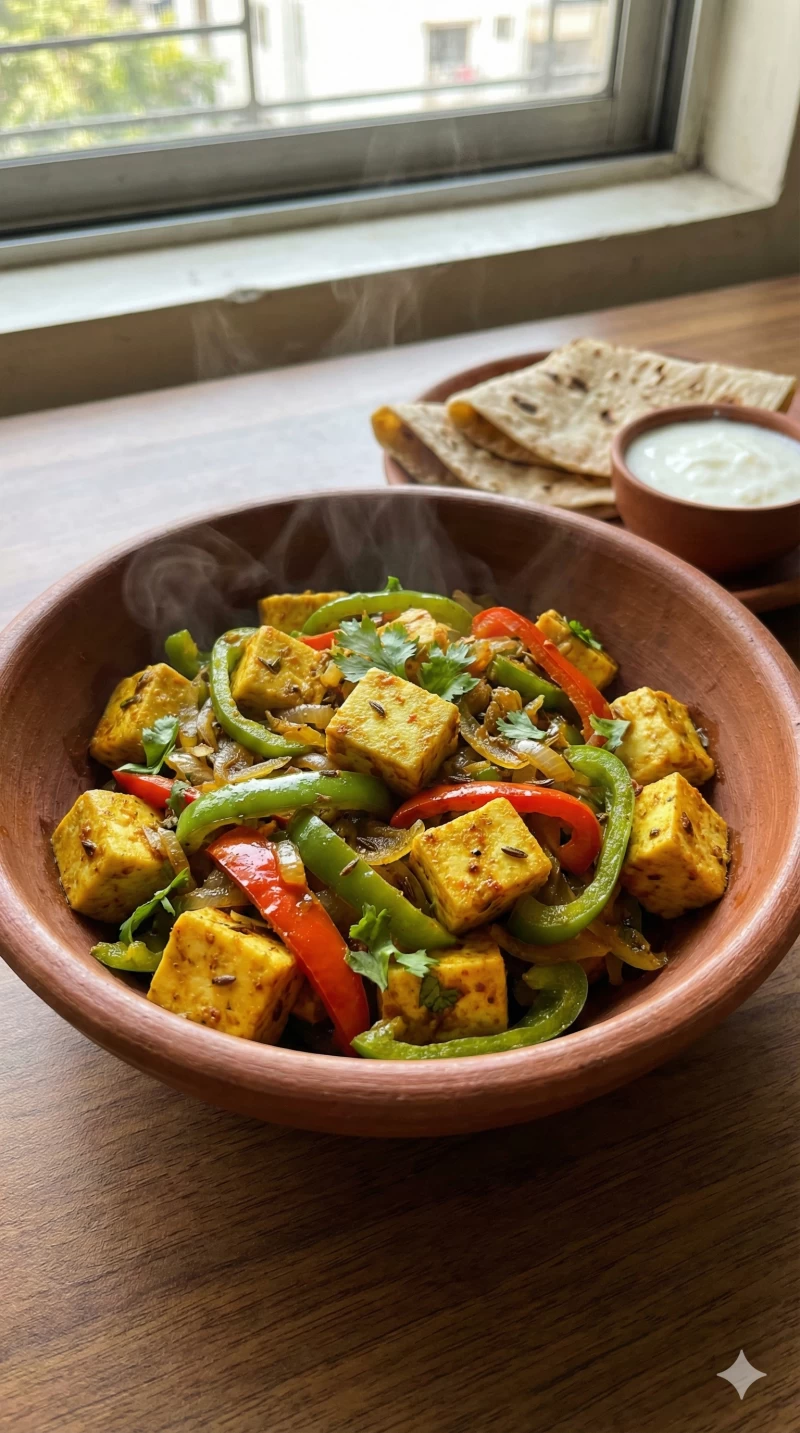 Capsicum Paneer Dry Sabzi