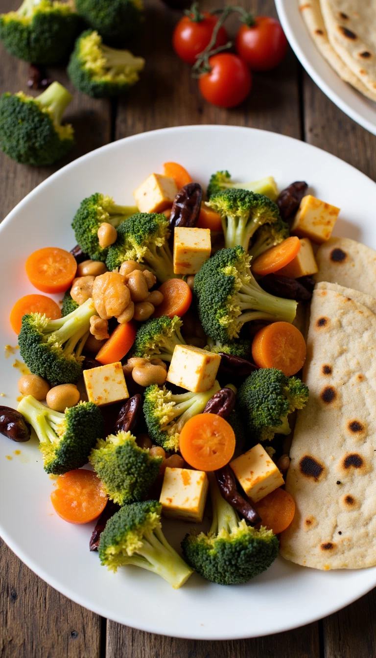 Broccoli, Carrot and Paneer Veg
