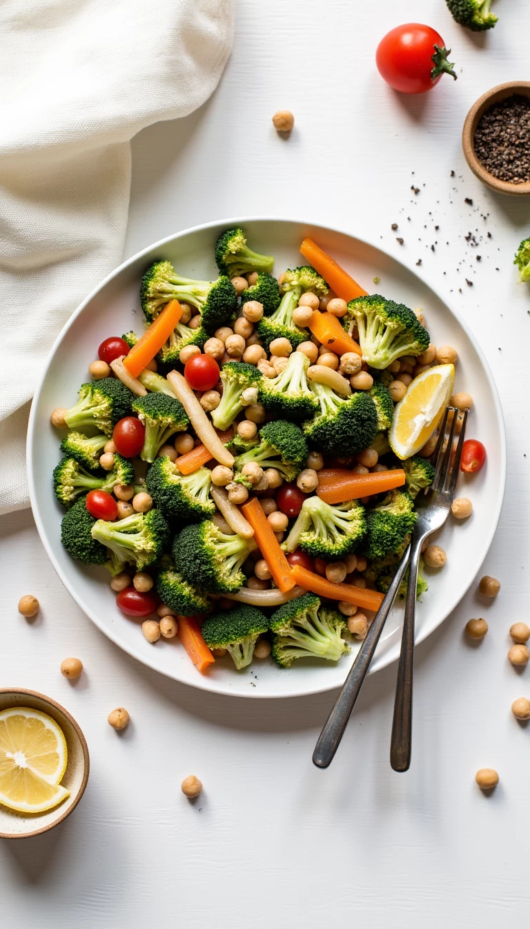Chickpeas Broccoli salad