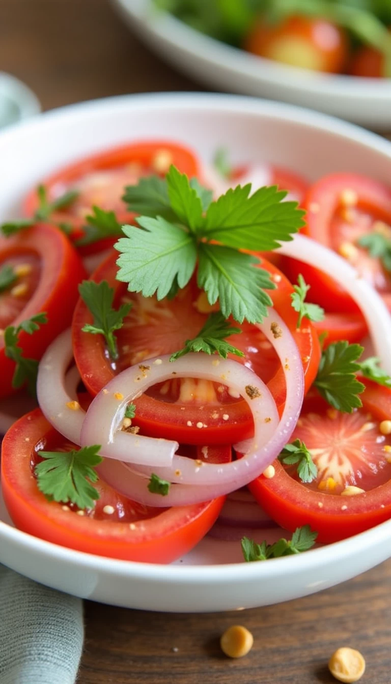 Tomato, Onion & Coriander Salad