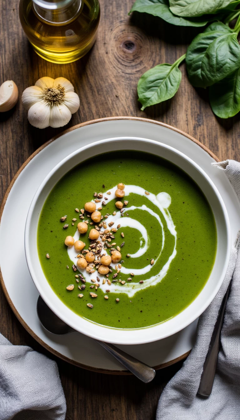 Spinach Soup with Chickpeas