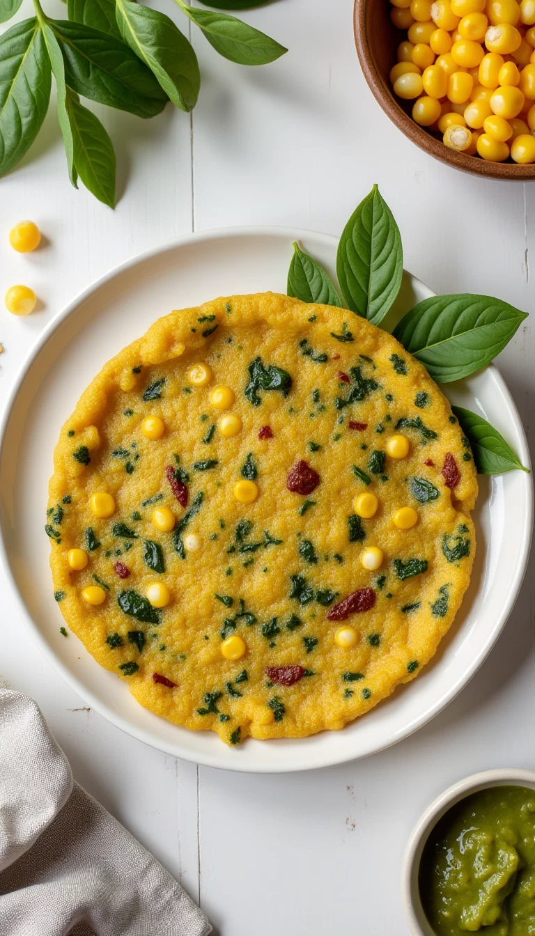 Spinach Corn Cheela