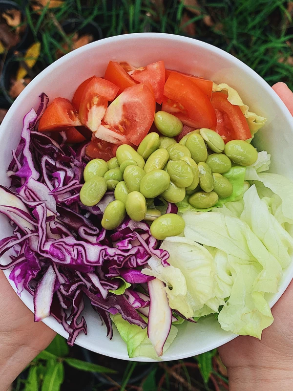 Edamame lettuce salad