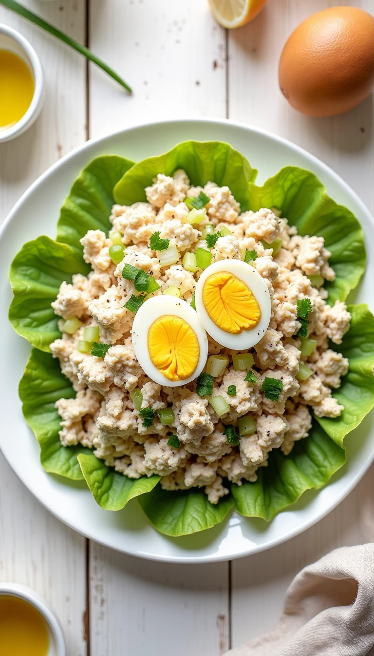 Tuna Salad with Boiled Eggs