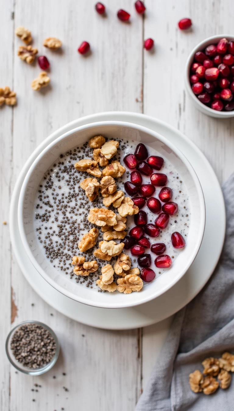 Chia seeds fruit n nut pudding