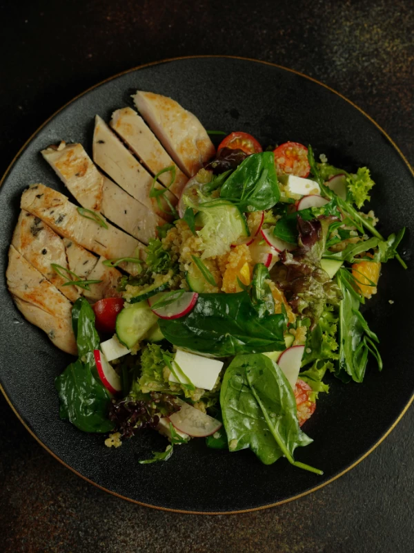 Spinach Chicken Feta Salad