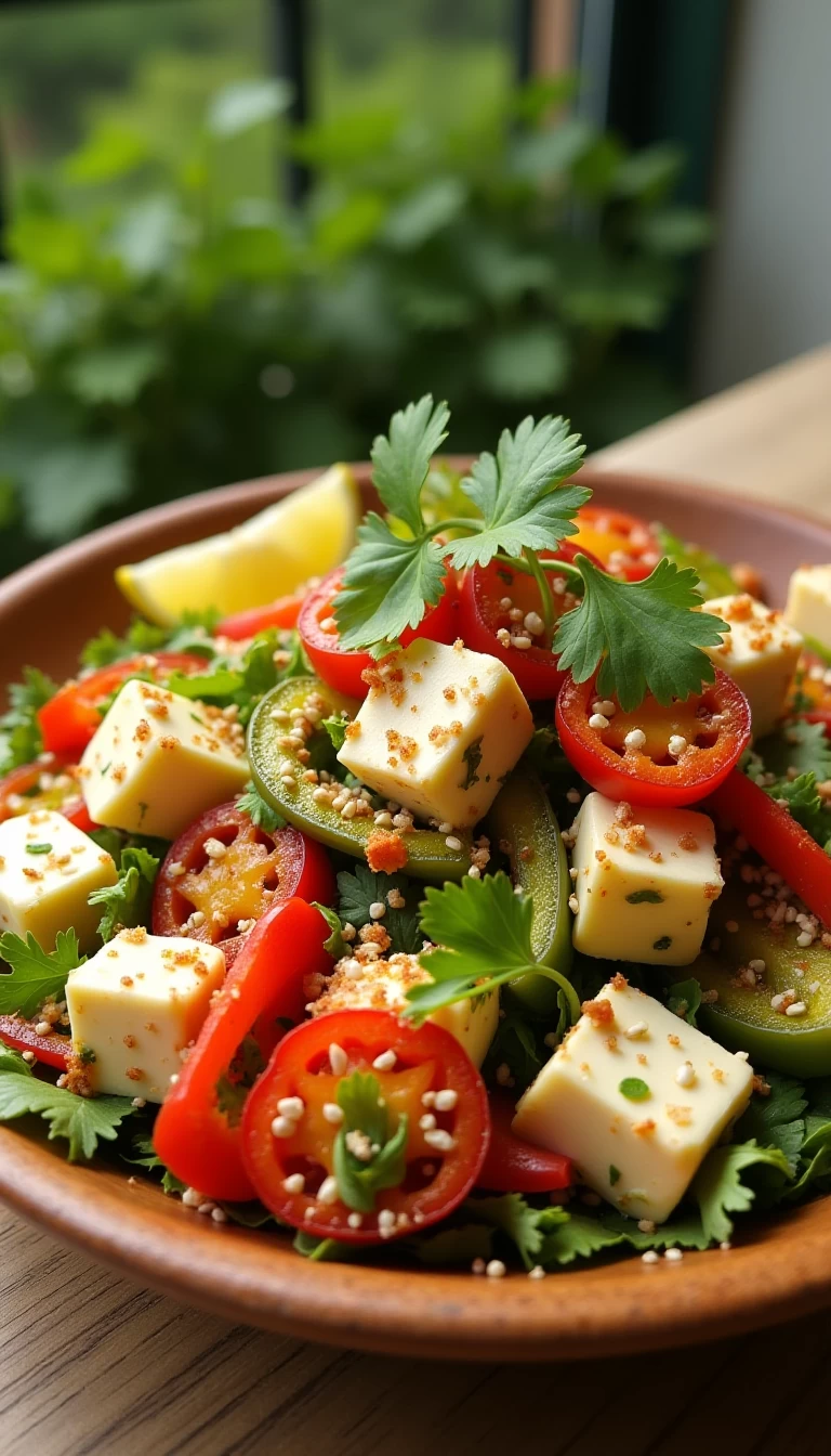 Paneer & Capsicum Salad
