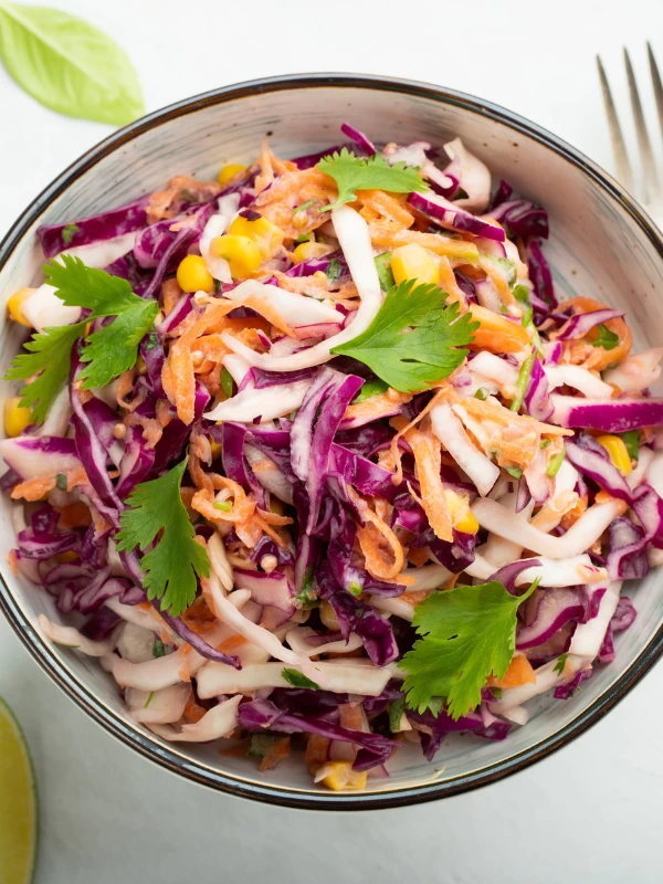 Mixed Vegetable Salad with Shredded Cabbage & Carrot
