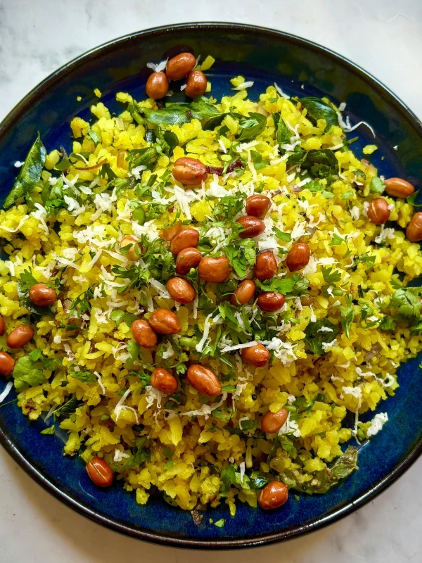 Lemon Peanut Poha