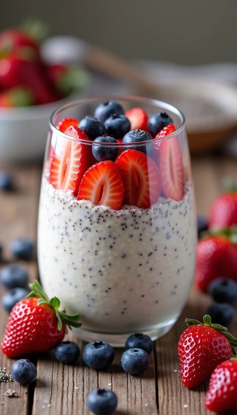 Overnight oats with berries