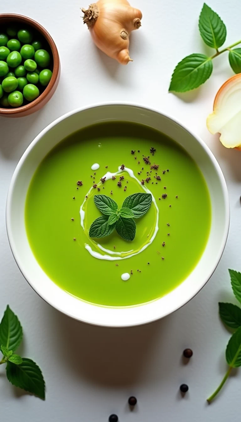 Peas Pudina Soup