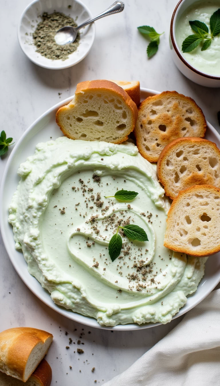 Desi spread with mint leaves
