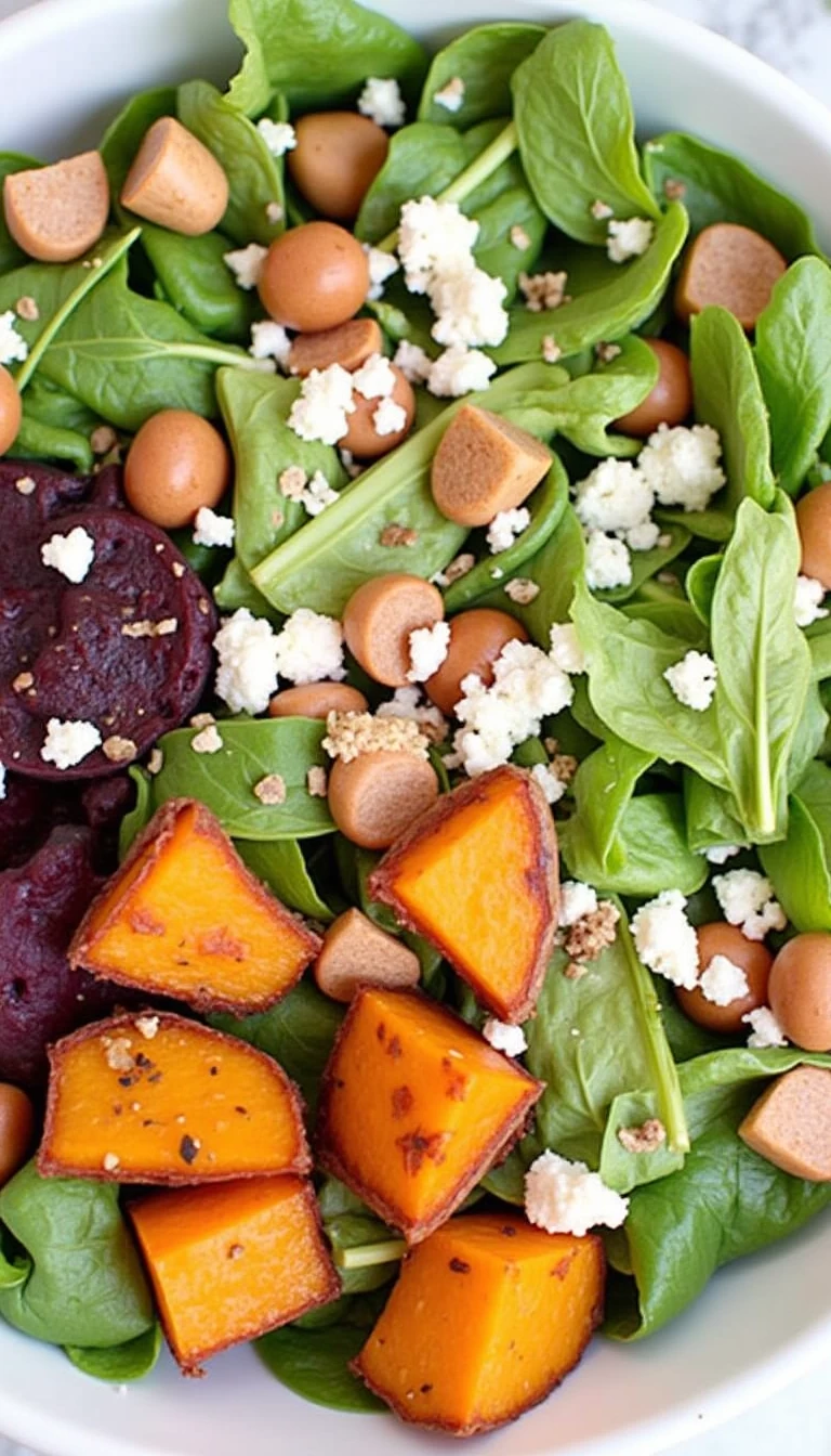 Mixed Greens & Roasted Sweet Potato Bowl